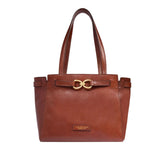 Borsa shopper in pelle Isotta, Marrone